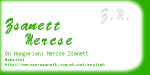 zsanett mercse business card